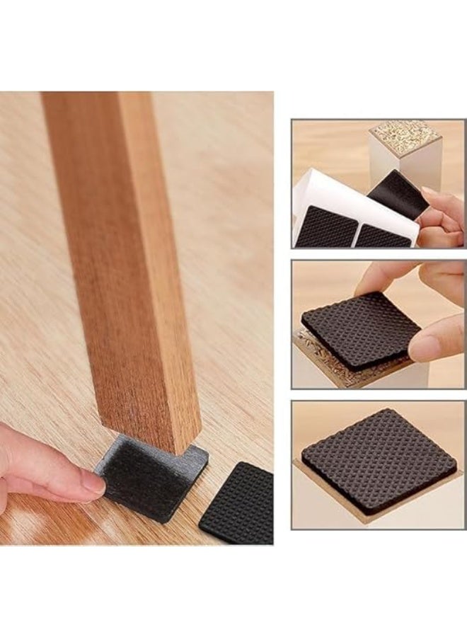 وسادات واقية فاخرة  من بلاستيك ايفا ذاتية اللصق ومضادة للخدش لتثبيت أرجل الأثاث والأرضيات الخشبية الصلبة، عبوة اقتصادية من 18 قطعة - Image 1